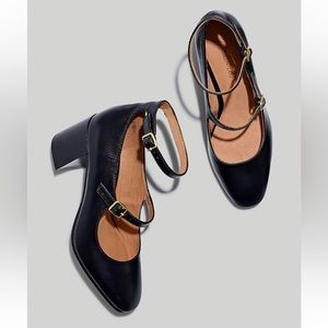 Madewell Black Leather Mary Jane Size 8